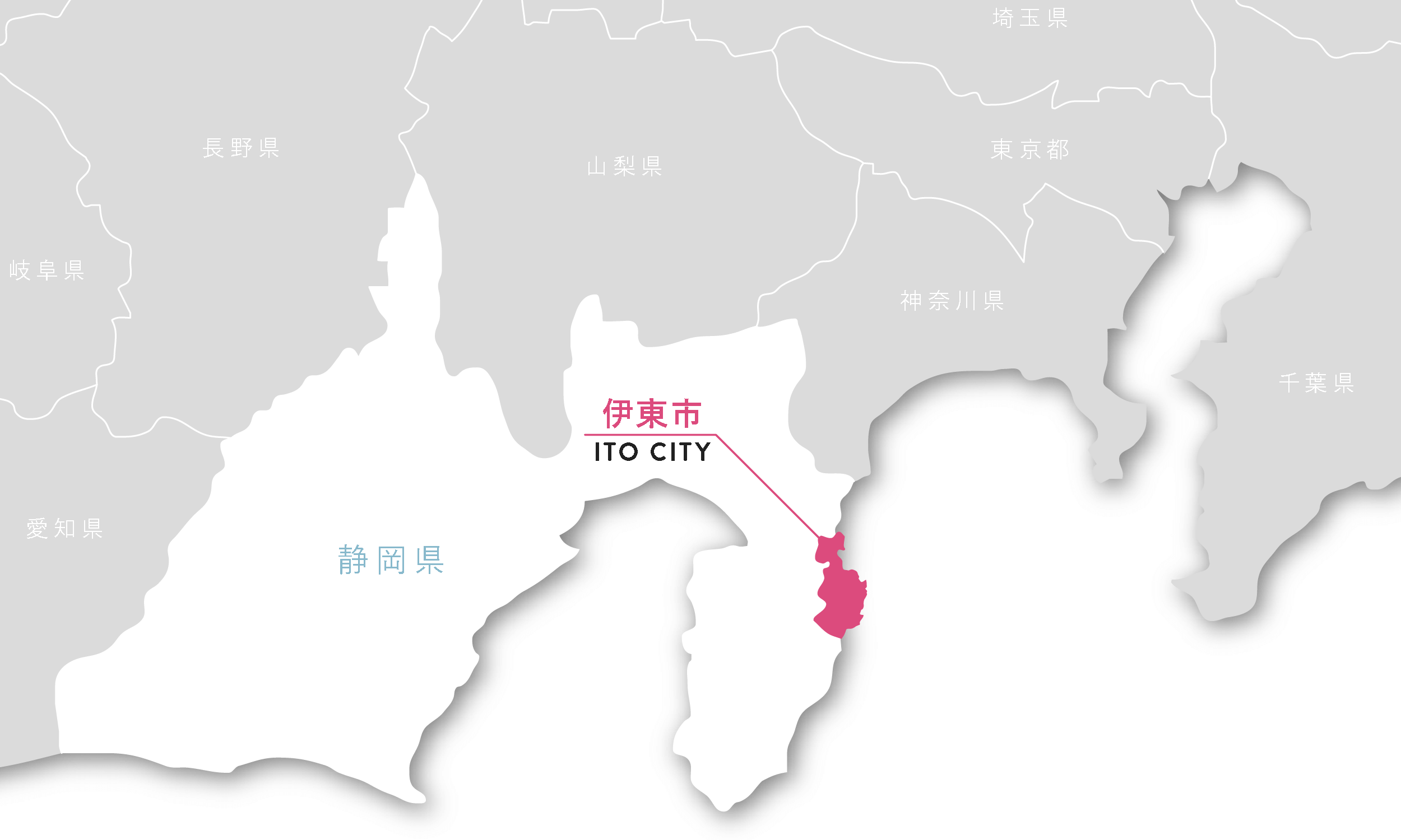 伊東市は静岡県 伊豆半島の東部に位置